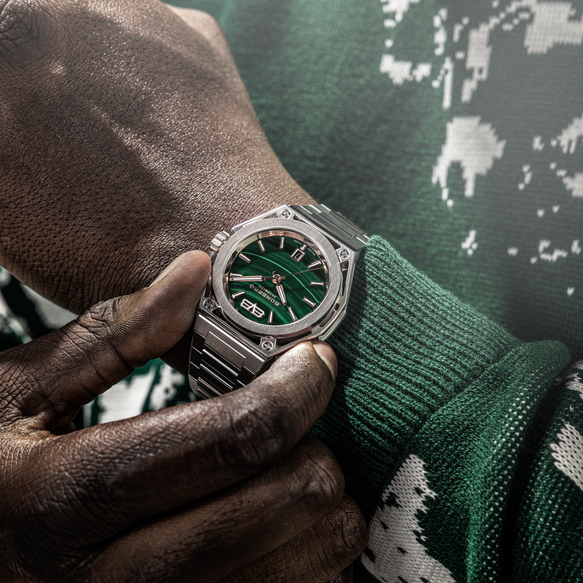 EDGE MALACHITE GOLD