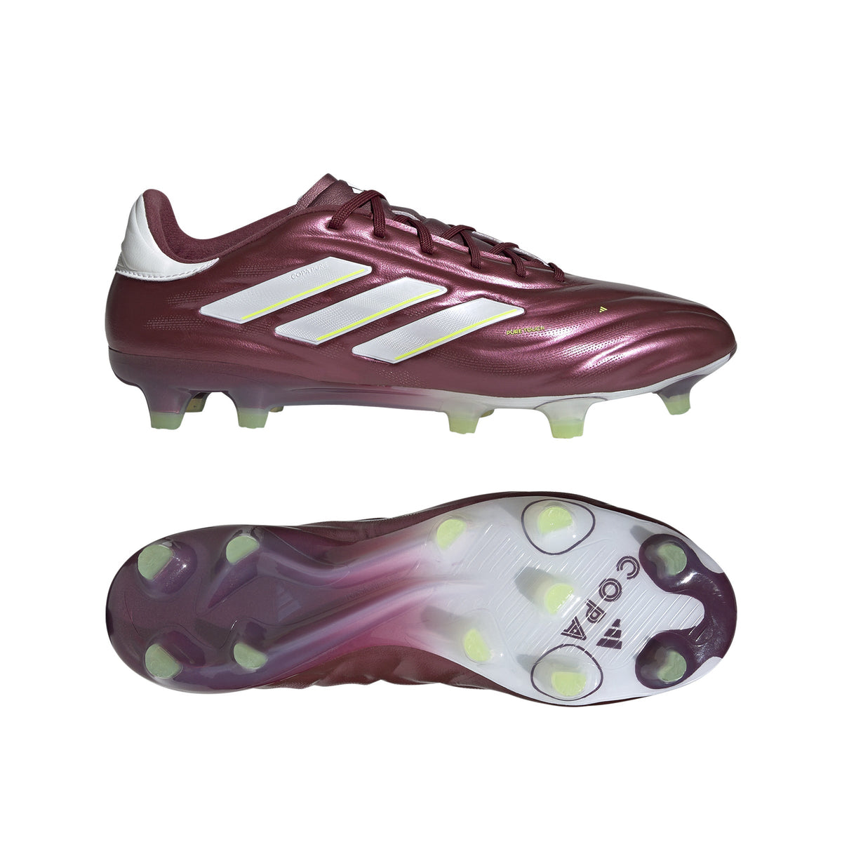 adidas Copa Pure 2 Elite FG Firm Ground Soccer Cleats - Shadow Red/White/Solar Yellow