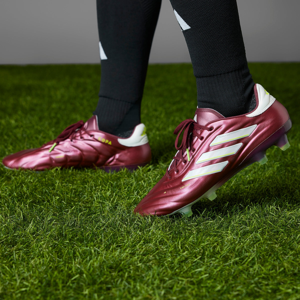 adidas Copa Pure 2 Elite FG Firm Ground Soccer Cleats - Shadow Red/White/Solar Yellow