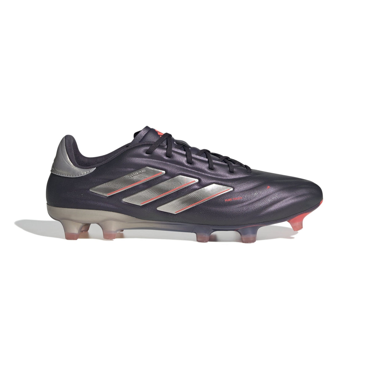 adidas Copa Pure 2 Elite Firm Ground Soccer Cleats - Black/Platin Metallic/Turbo