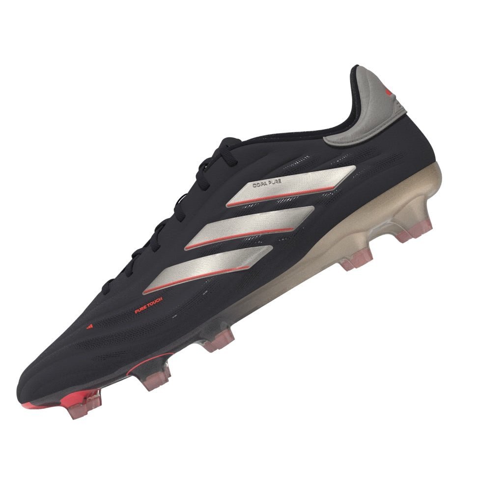 adidas Copa Pure 2 Elite Firm Ground Soccer Cleats - Black/Platin Metallic/Turbo