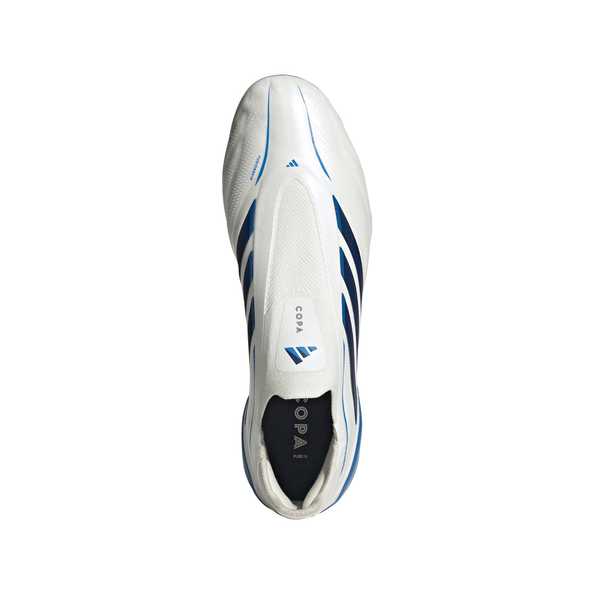 adidas Copa Pure IV Elite Laceless Firm Ground Men's Soccer Cleats - White/Blue