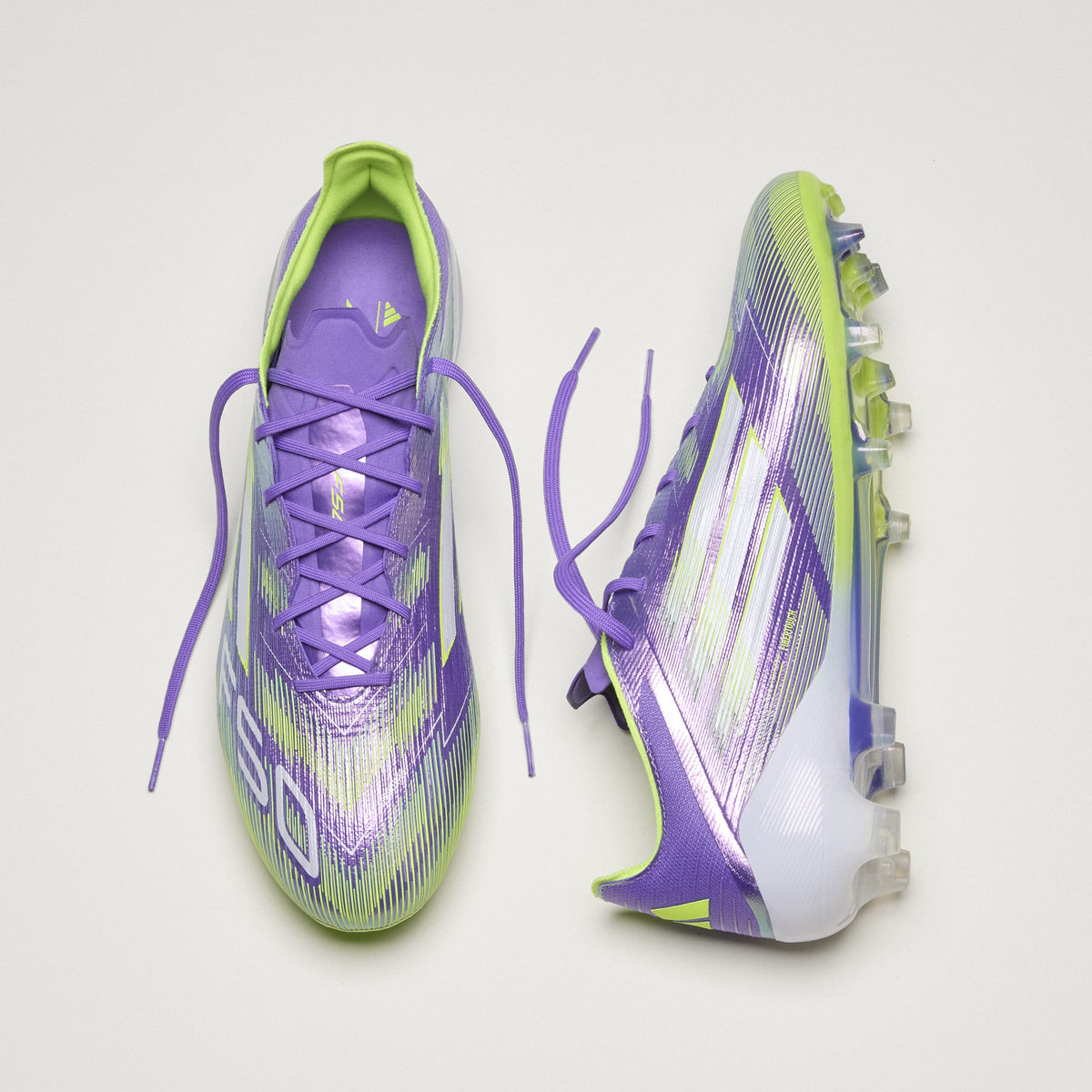 adidas F50 Elite Firm Ground Soccer Cleats- Purple/White/Lemon