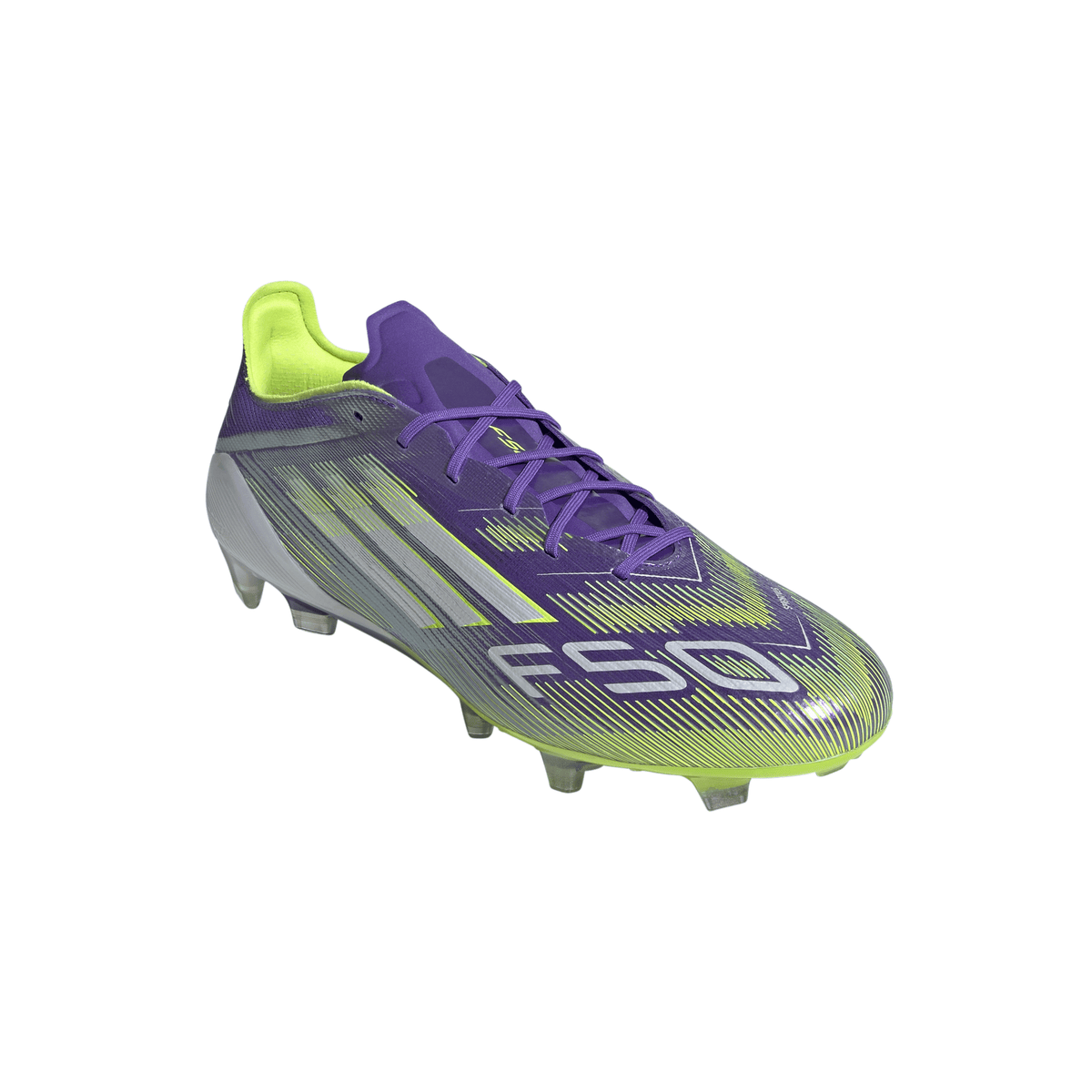 adidas F50 Elite Firm Ground Soccer Cleats- Purple/White/Lemon