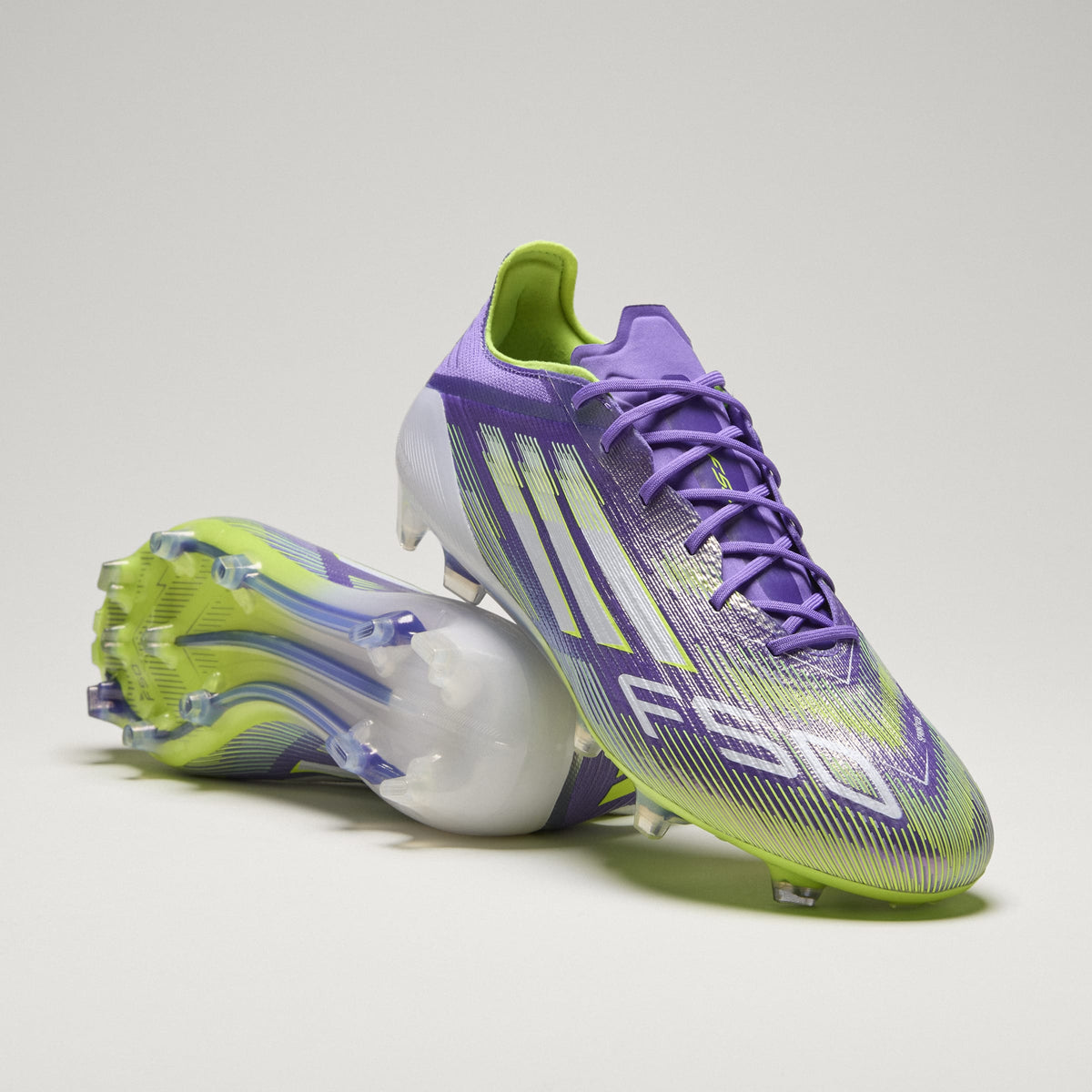adidas F50 Elite Firm Ground Soccer Cleats- Purple/White/Lemon