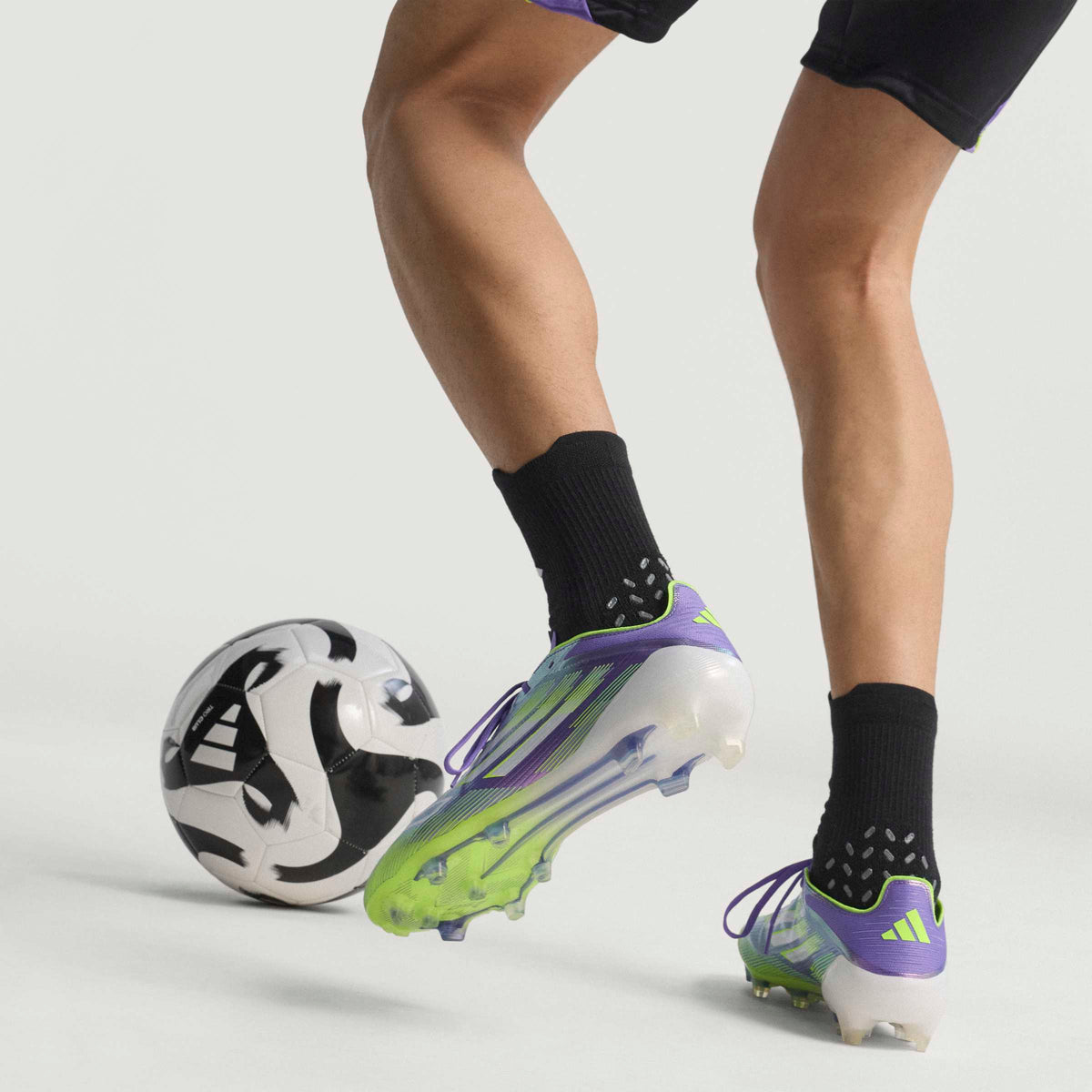 adidas F50 Elite Firm Ground Soccer Cleats- Purple/White/Lemon