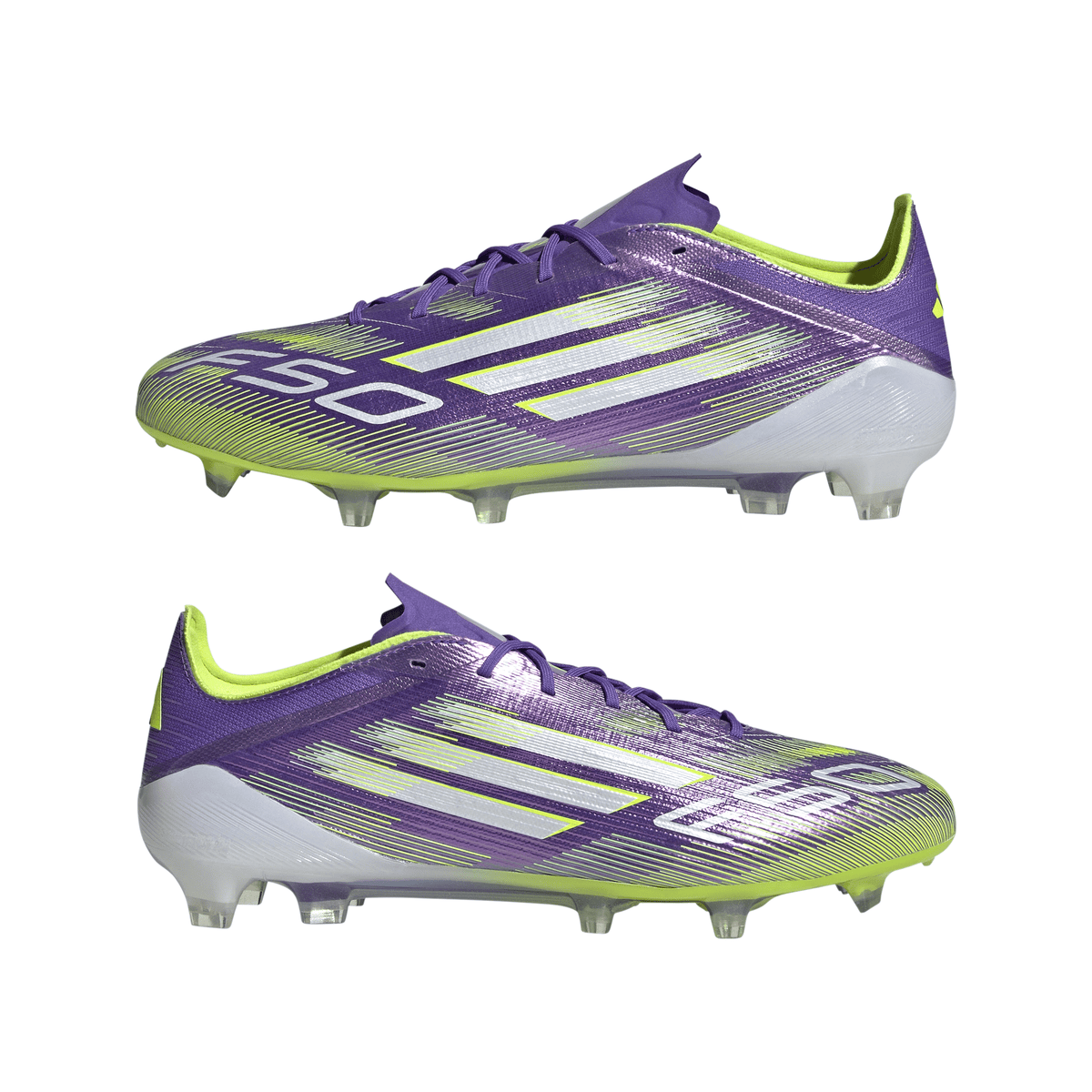 adidas F50 Elite Firm Ground Soccer Cleats- Purple/White/Lemon