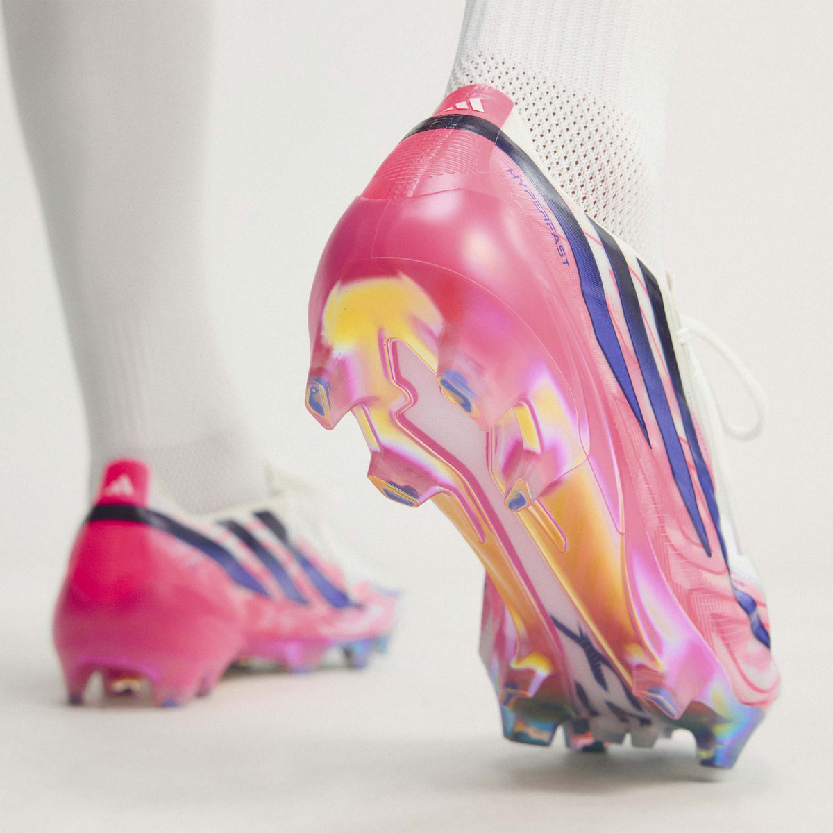 adidas F50 Hyperfast Elite Firm Ground Men's Soccer Cleats - White/Solar Turbo/Purple