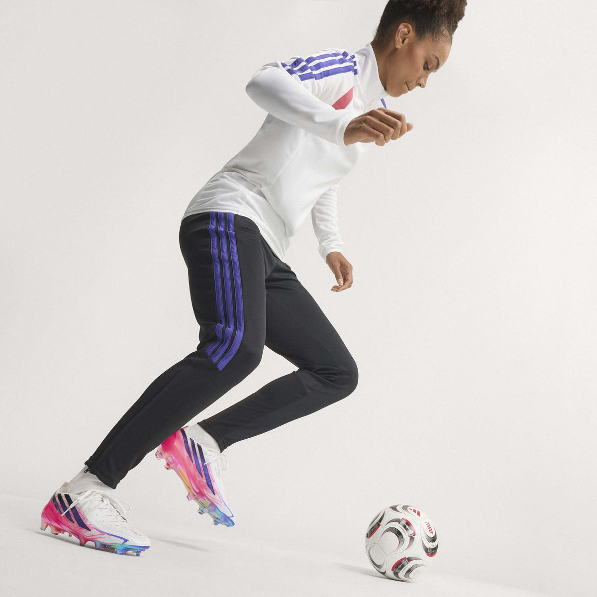 adidas F50 Hyperfast Elite Firm Ground Men's Soccer Cleats - White/Solar Turbo/Purple