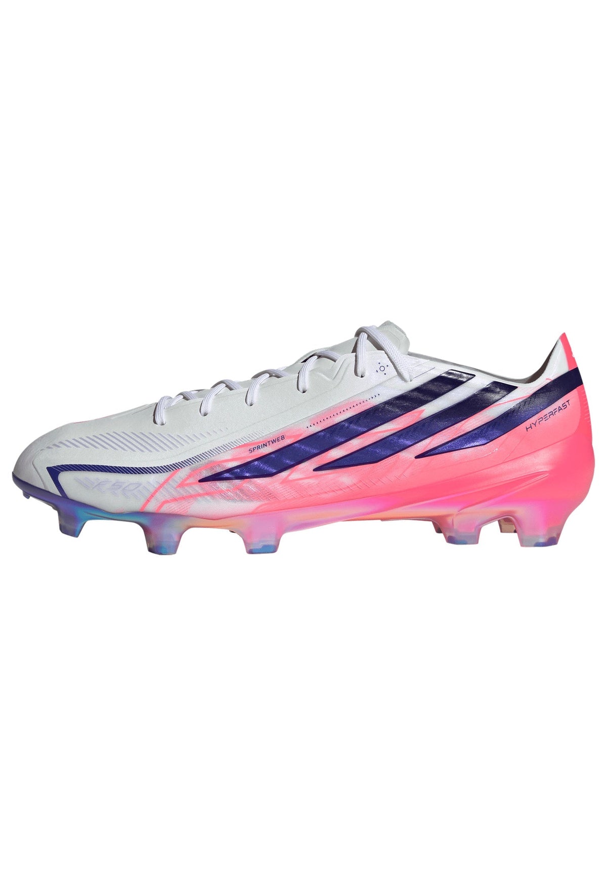 adidas F50 Hyperfast Elite Firm Ground Men's Soccer Cleats - White/Solar Turbo/Purple