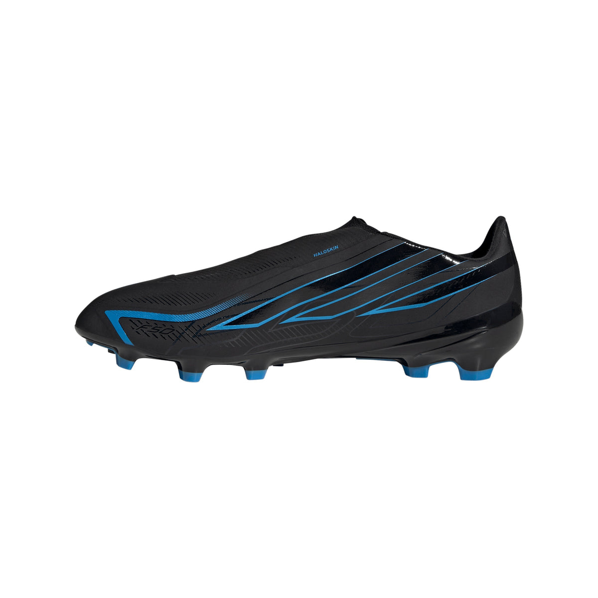 adidas F50 Hyperfast League Laceless FG Firm Ground Men's Soccer Cleats - Black/Blue