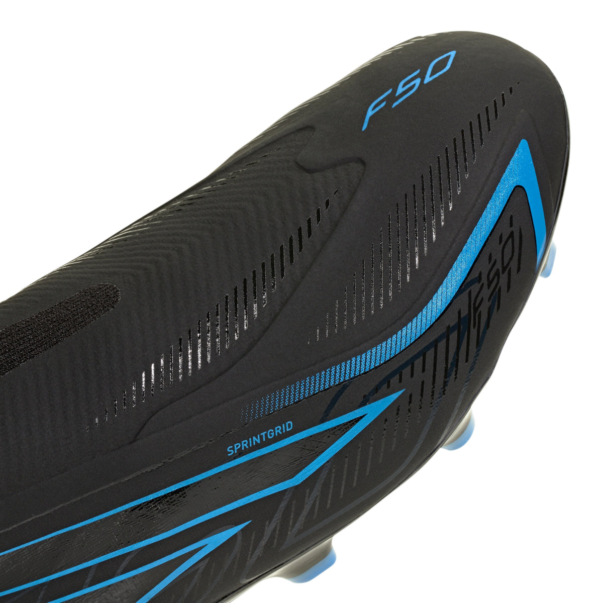 adidas F50 Hyperfast League Laceless FG Firm Ground Men's Soccer Cleats - Black/Blue