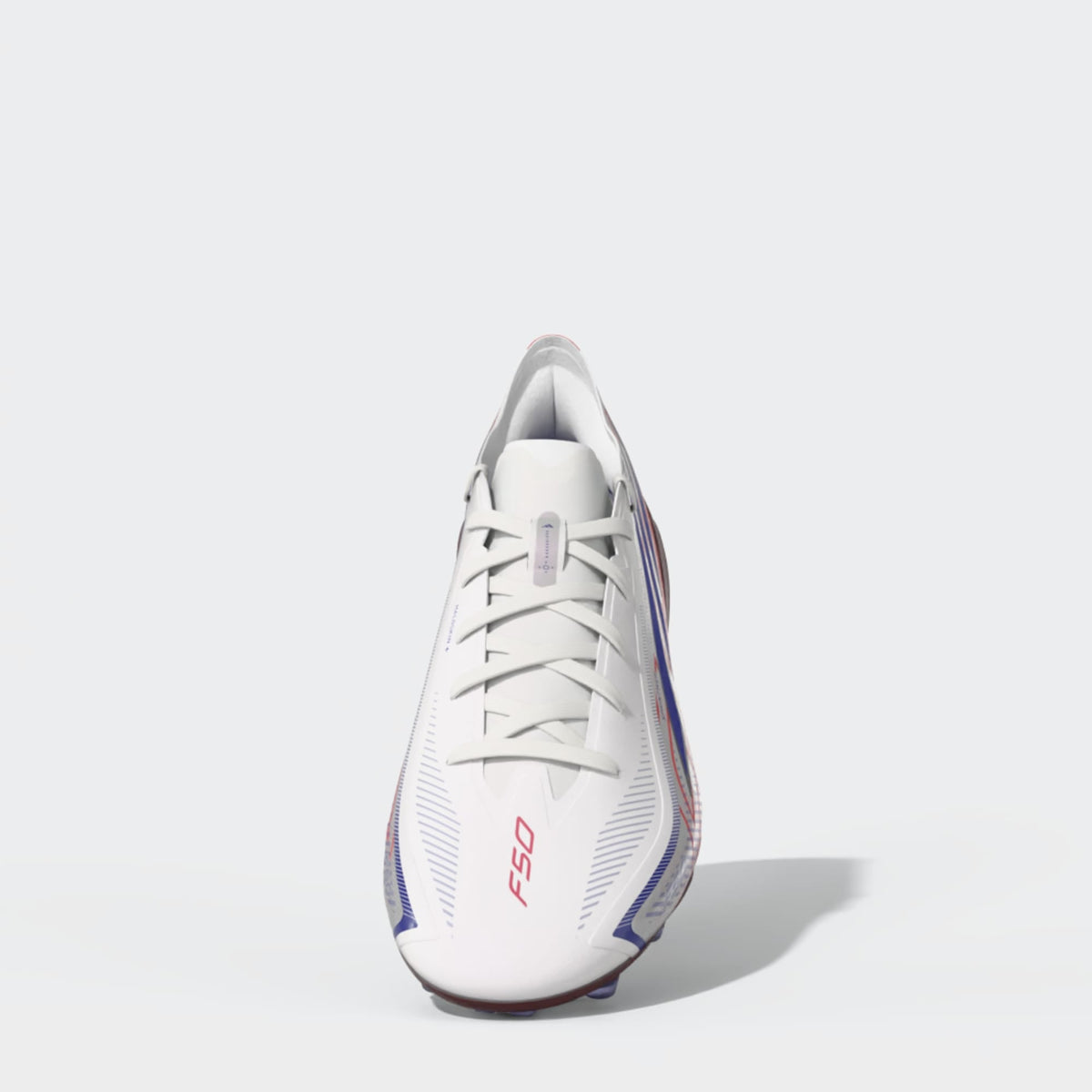 adidas F50 Hyperfast Pro Artificial Ground Men's Soccer Cleats - White/Purple/Solar Turbo