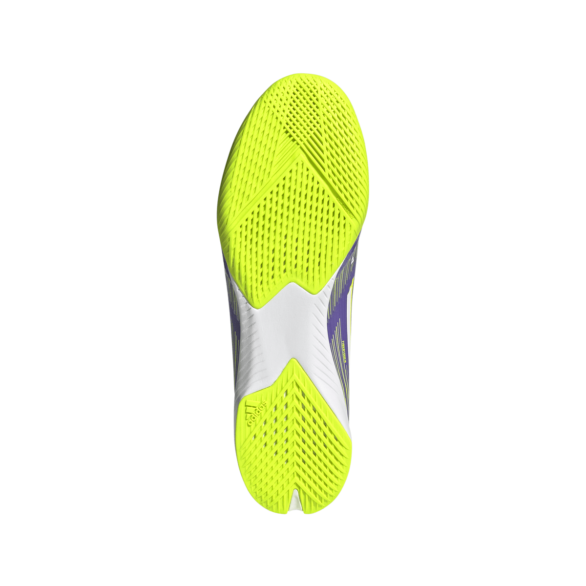 adidas F50 League Indoor Soccer Shoes - Purple/White/Lemon