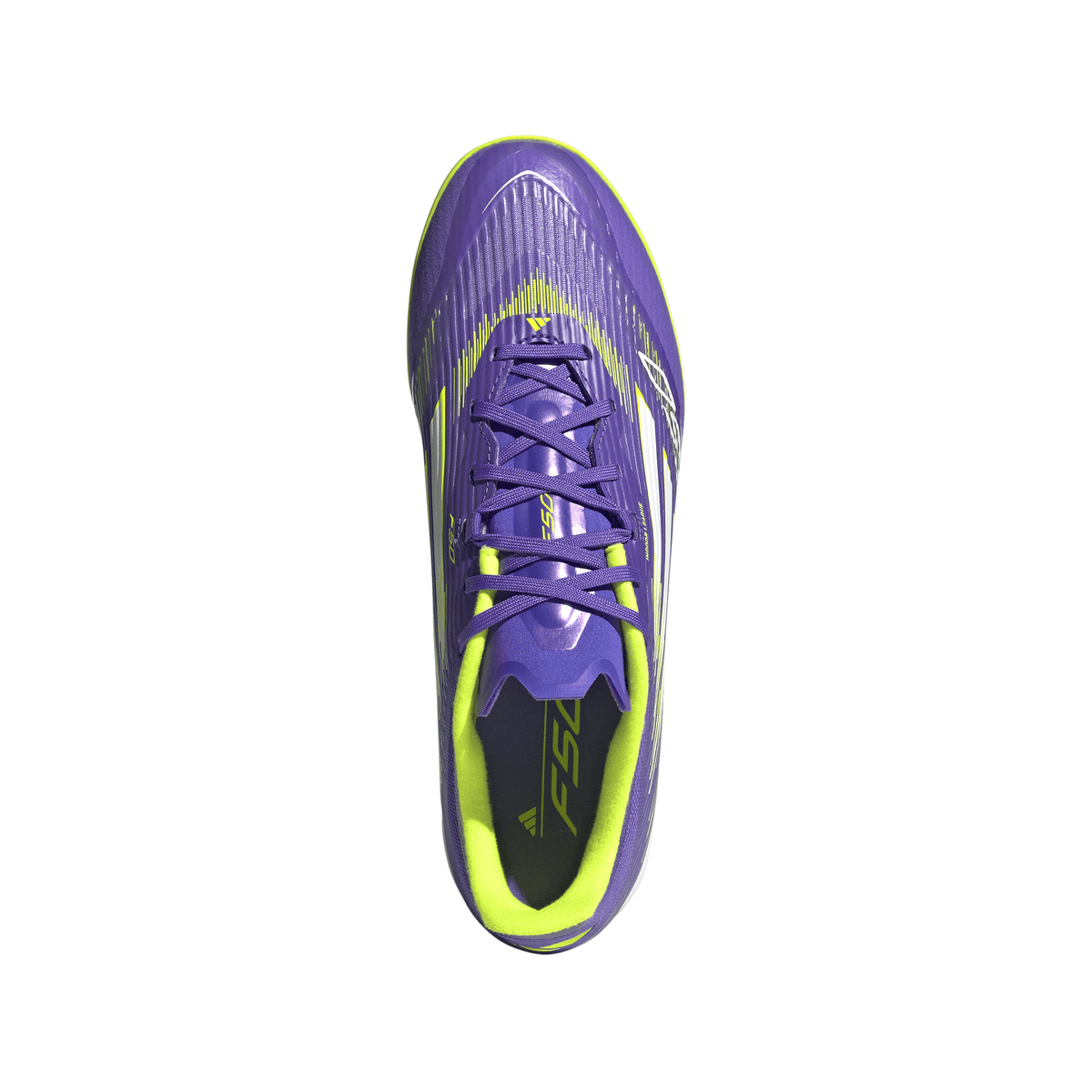 adidas F50 League Indoor Soccer Shoes - Purple/White/Lemon