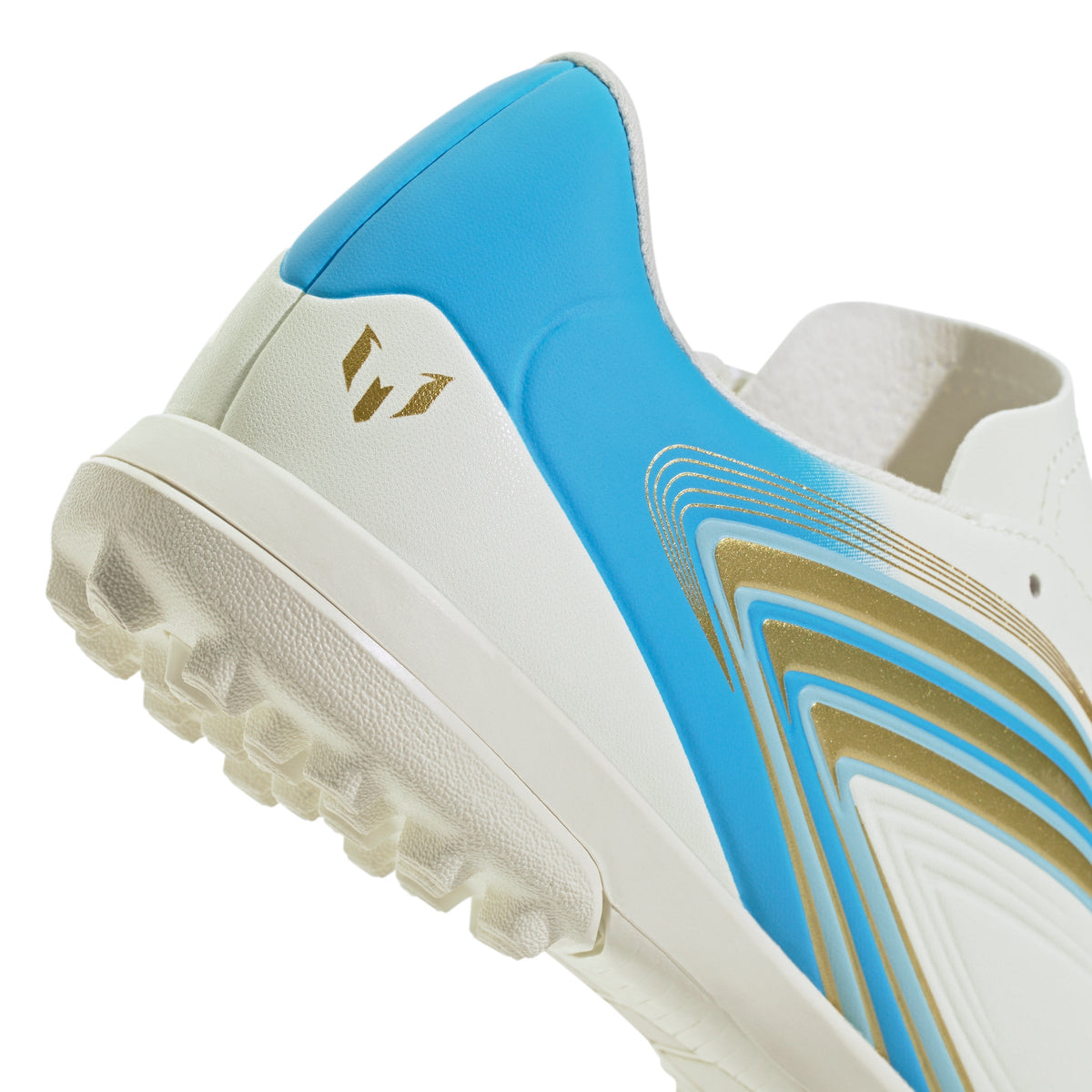 adidas F50 Messi Club Turf Men's Soccer Cleats - Ivory/Blue