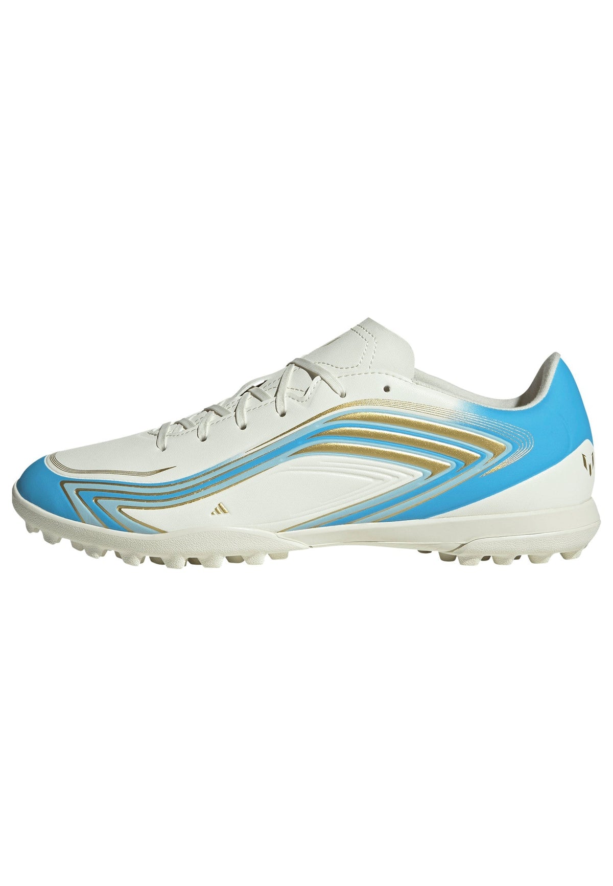 adidas F50 Messi Club Turf Men's Soccer Cleats - Ivory/Blue