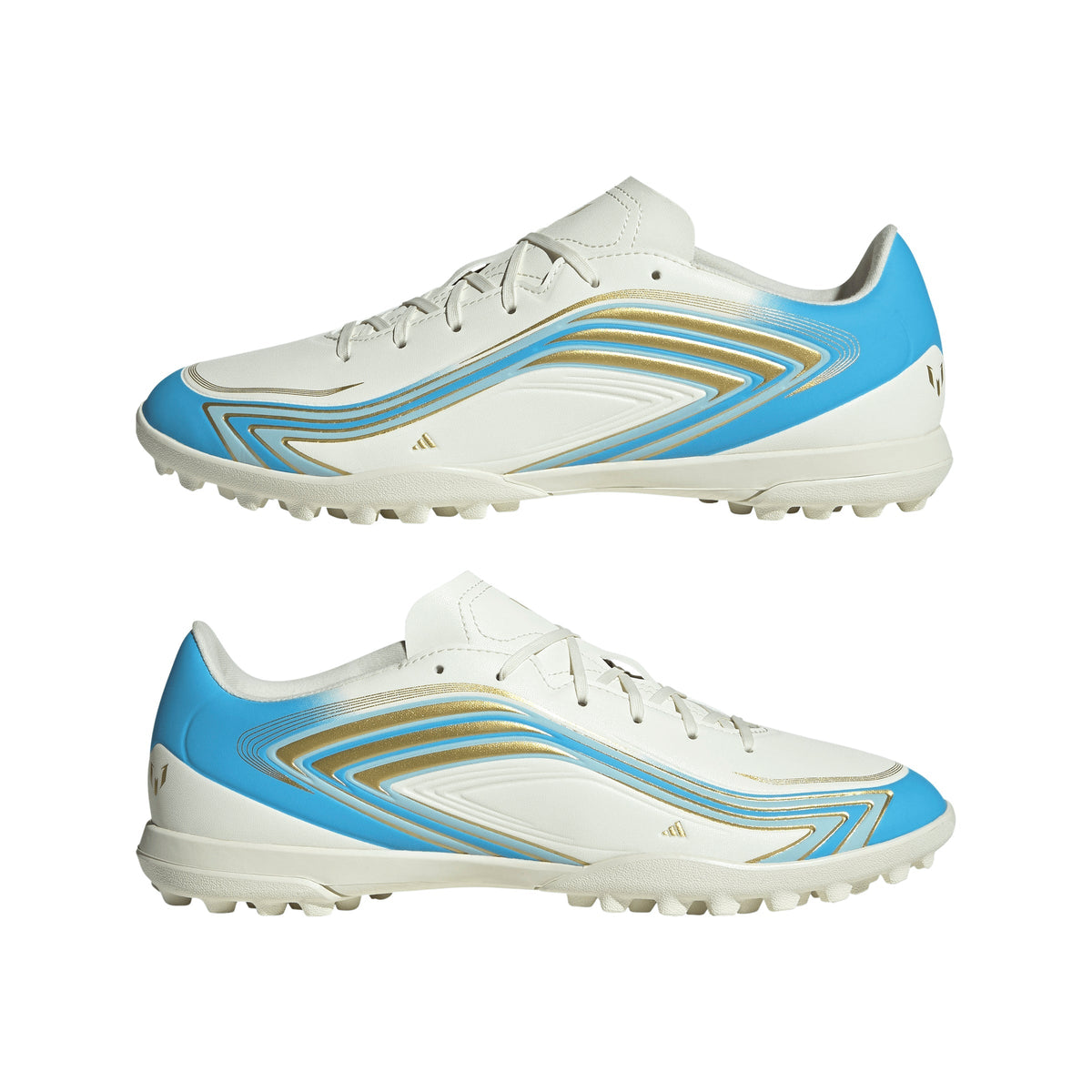 adidas F50 Messi Club Turf Men's Soccer Cleats - Ivory/Blue