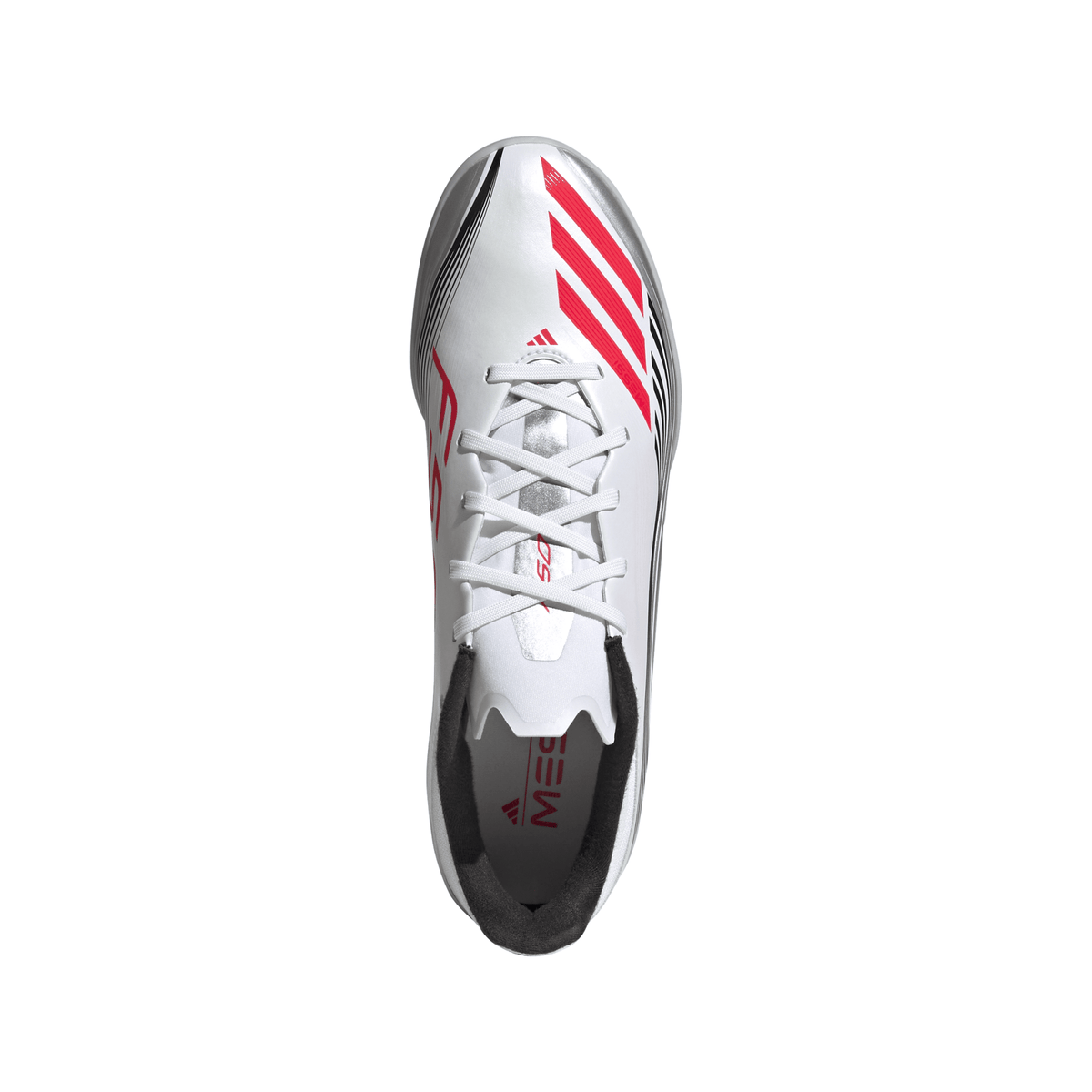 adidas F50 Messi League Turf Soccer Cleats - White/Red/Silver