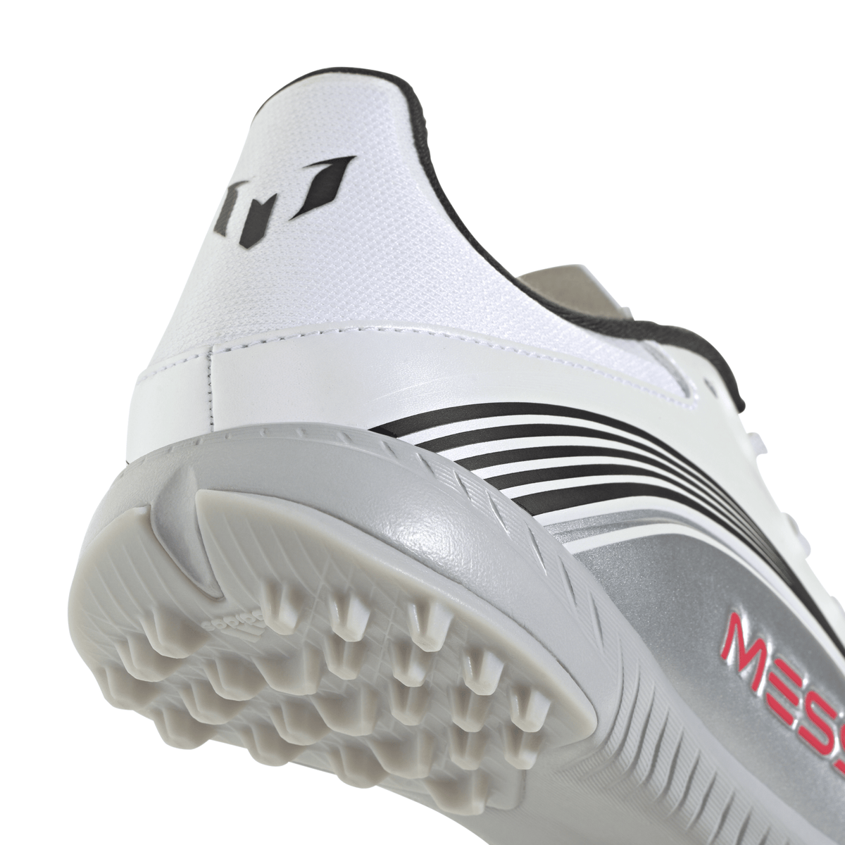 adidas F50 Messi League Turf Soccer Cleats - White/Red/Silver