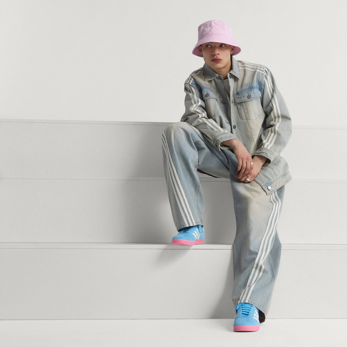 adidas Gazelle Inter Miami CF Shoes - Light Blue/White