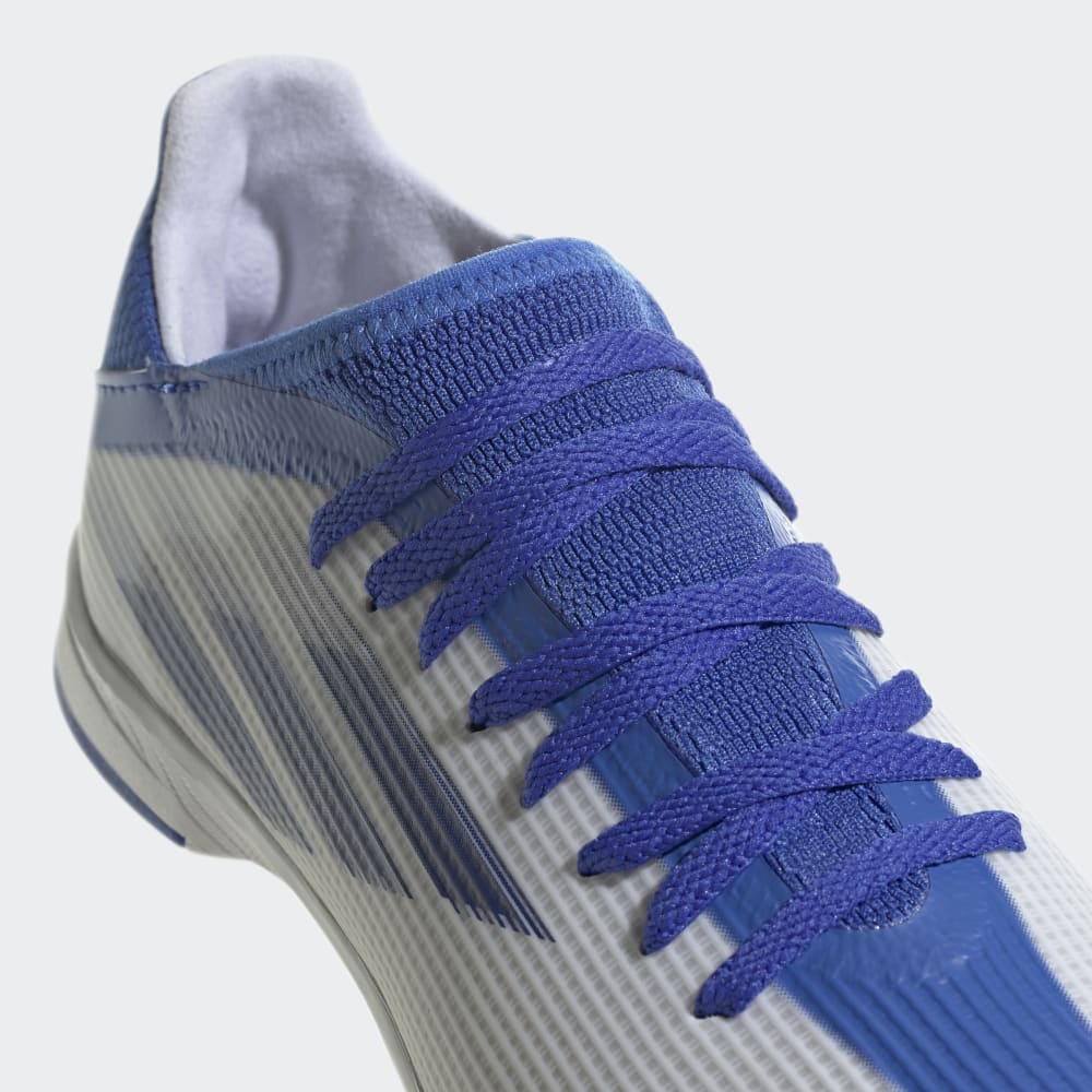 adidas Kid's X Speed Flow.3 TF J Turf Soccer Shoes White/Blue