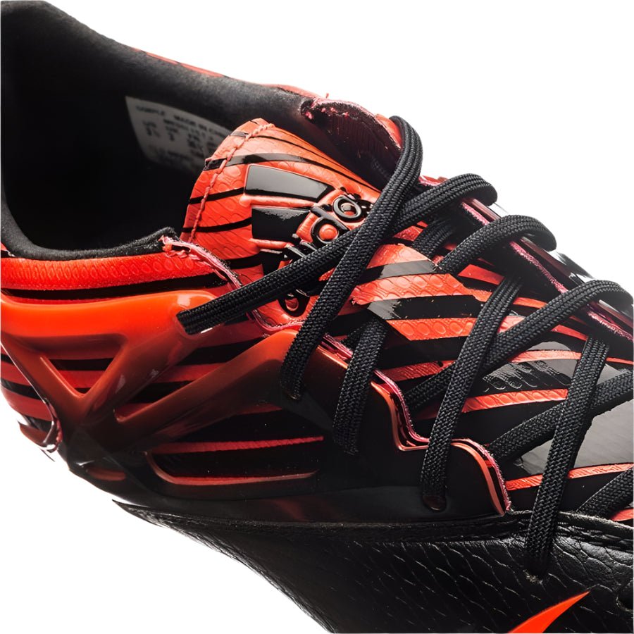 adidas Messi 15.1 FG/AG Multi-Ground Youth Soccer Cleats - Black/Solar Green/Solar Red