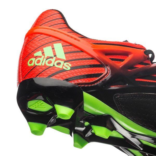 adidas Messi 15.1 FG/AG Multi-Ground Youth Soccer Cleats - Black/Solar Green/Solar Red