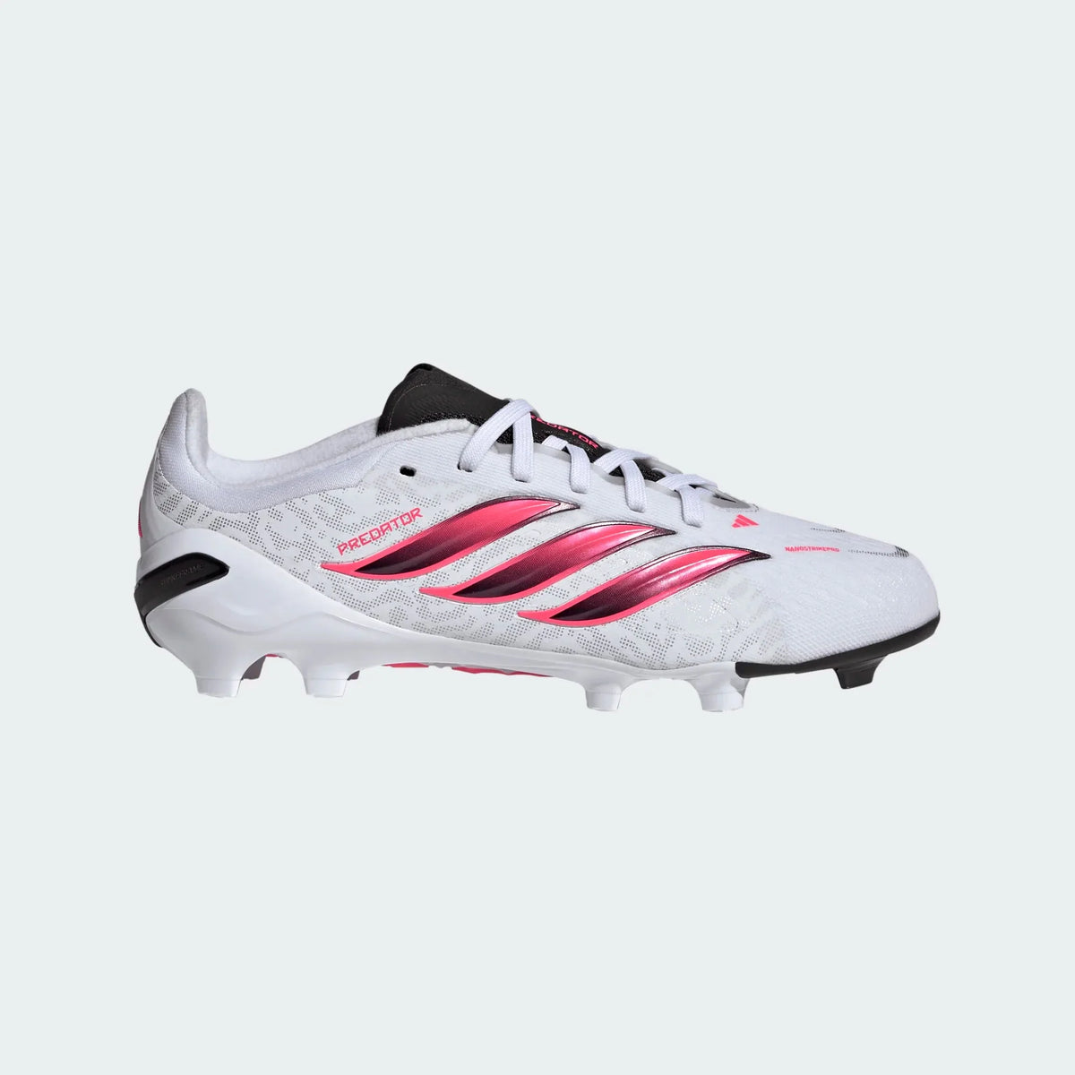 adidas Predator Elite Firm Ground Youth Soccer Cleats - White/Black