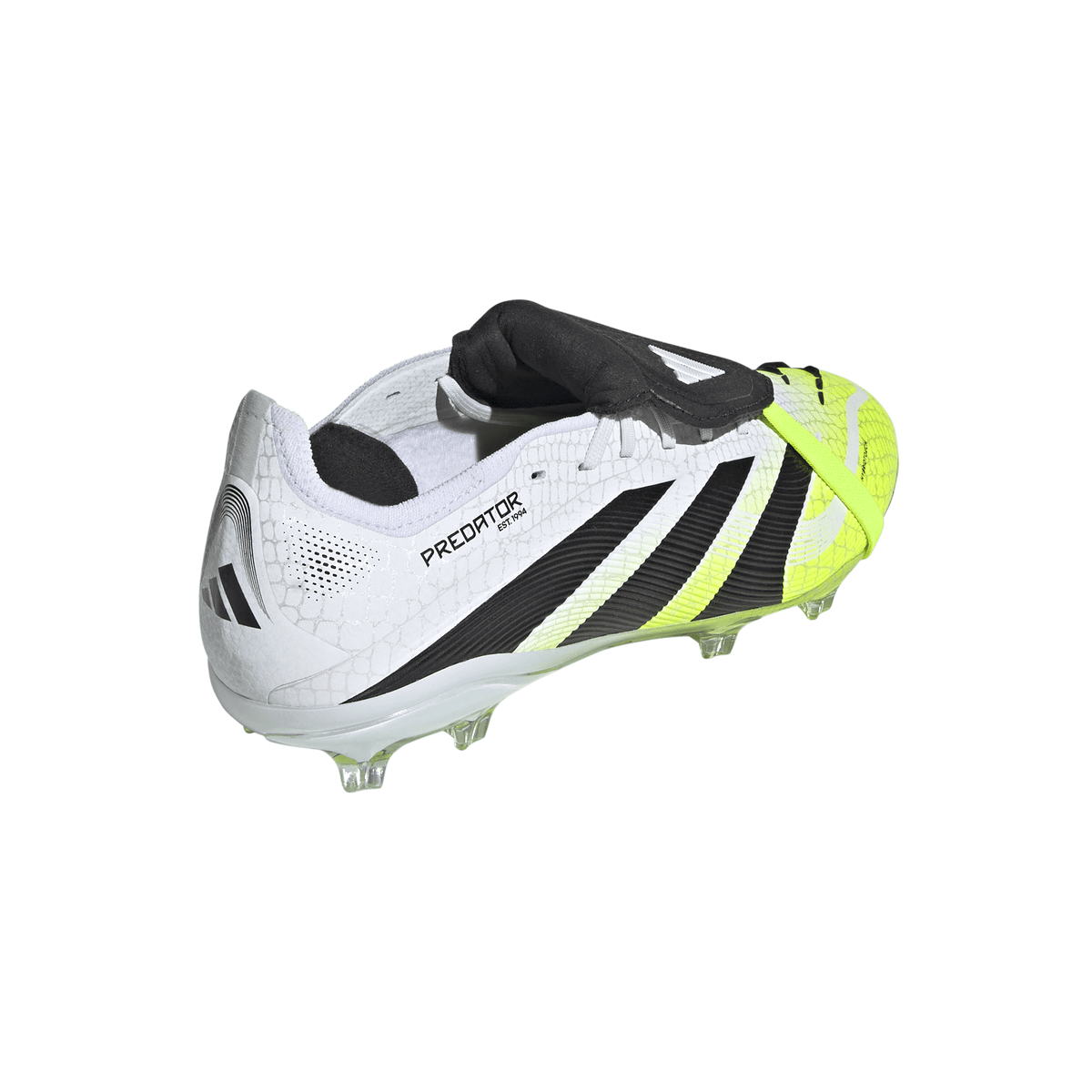 adidas Predator Elite Fold-Over Tongue Youth Firm Ground Soccer Cleats -White/Black