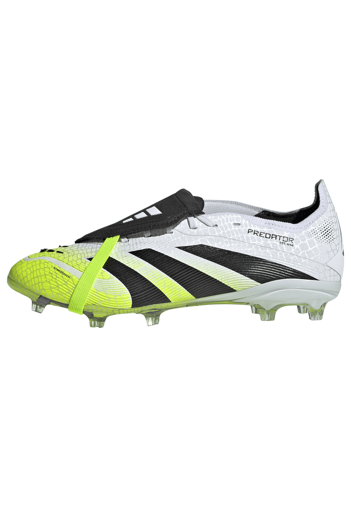adidas Predator Elite Fold-Over Tongue Youth Firm Ground Soccer Cleats -White/Black