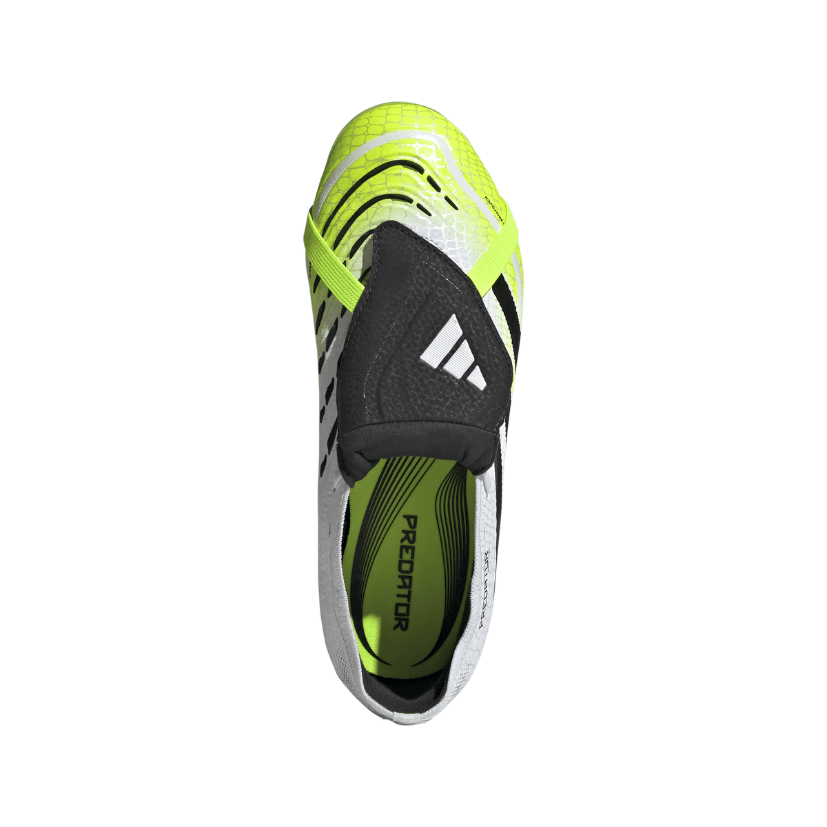 adidas Predator Elite Fold-Over Tongue Youth Firm Ground Soccer Cleats -White/Black