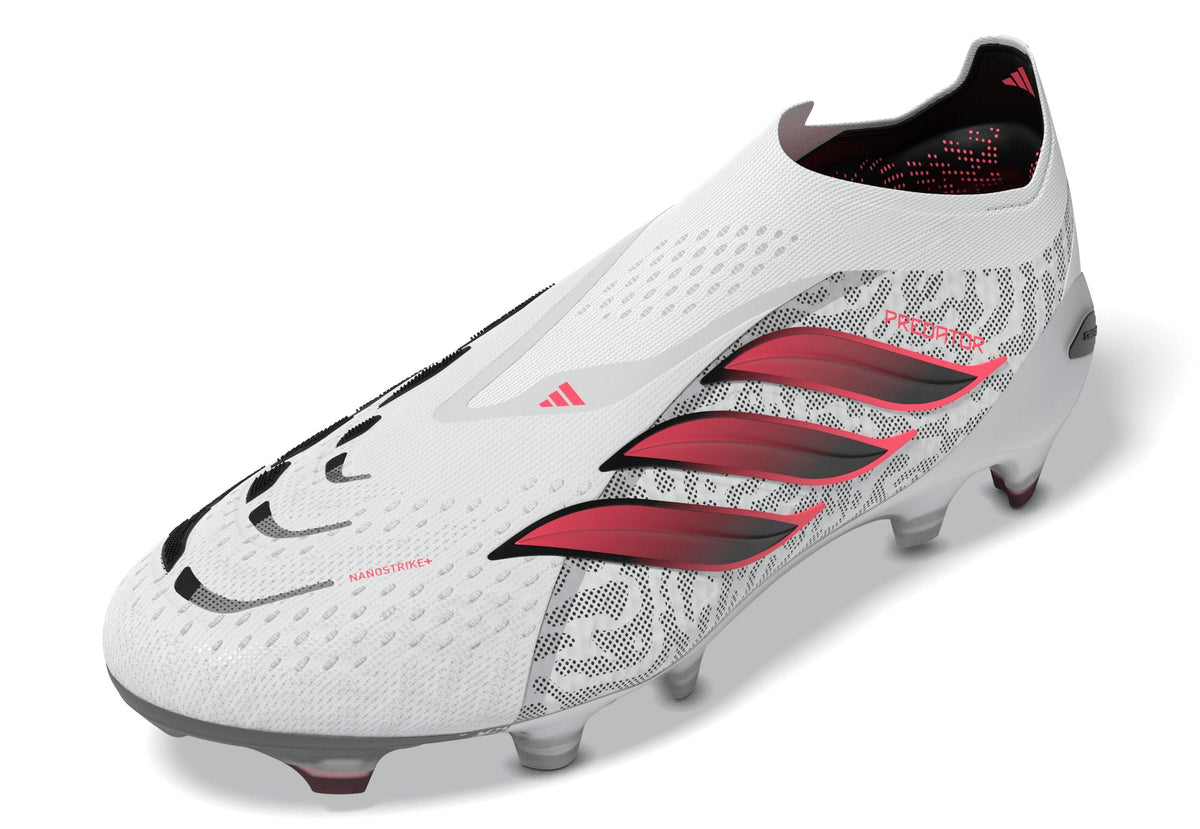 adidas Predator Elite Laceless Firm Ground Men's Soccer Cleats - White/SolarTurbo/Black