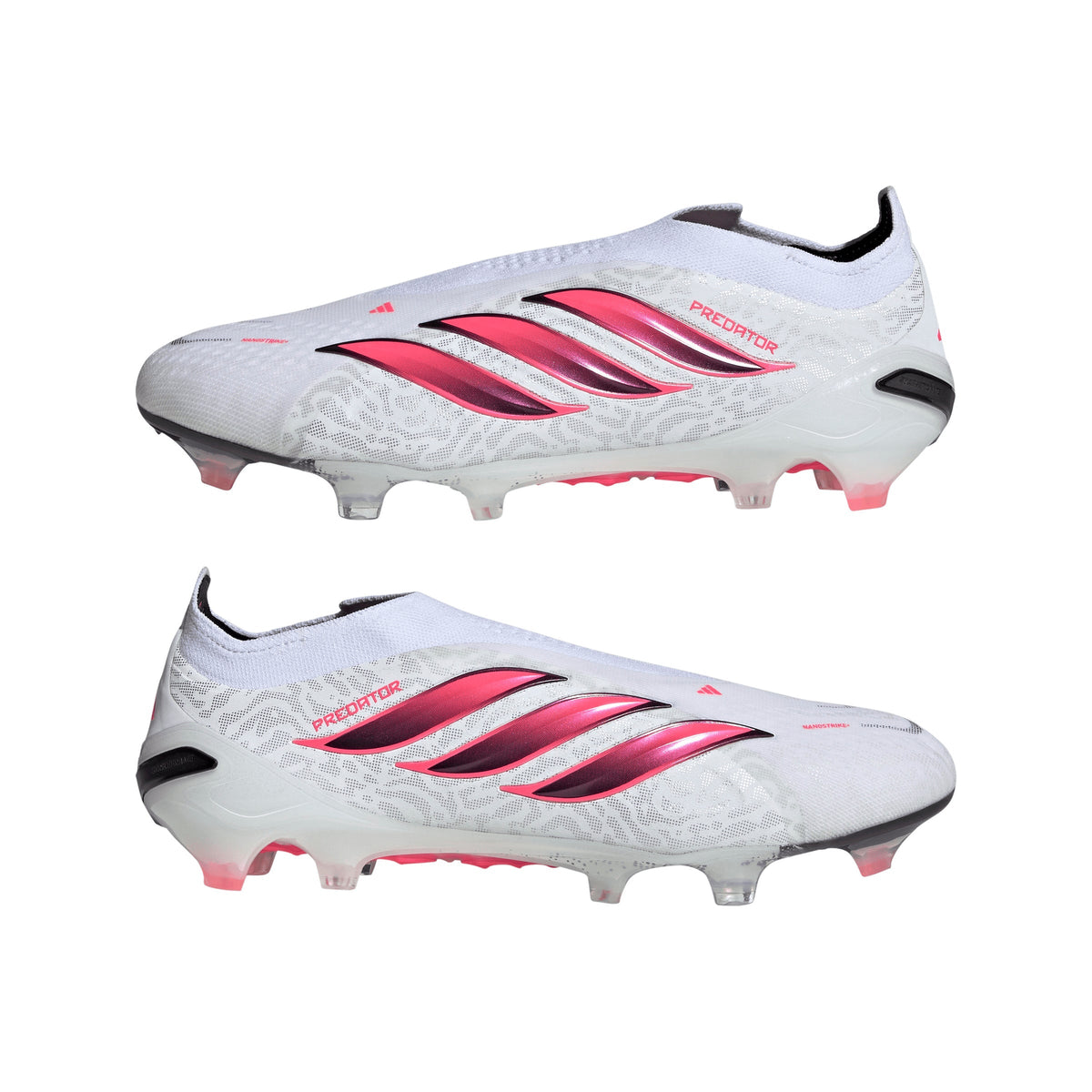 adidas Predator Elite Laceless Firm Ground Men's Soccer Cleats - White/SolarTurbo/Black