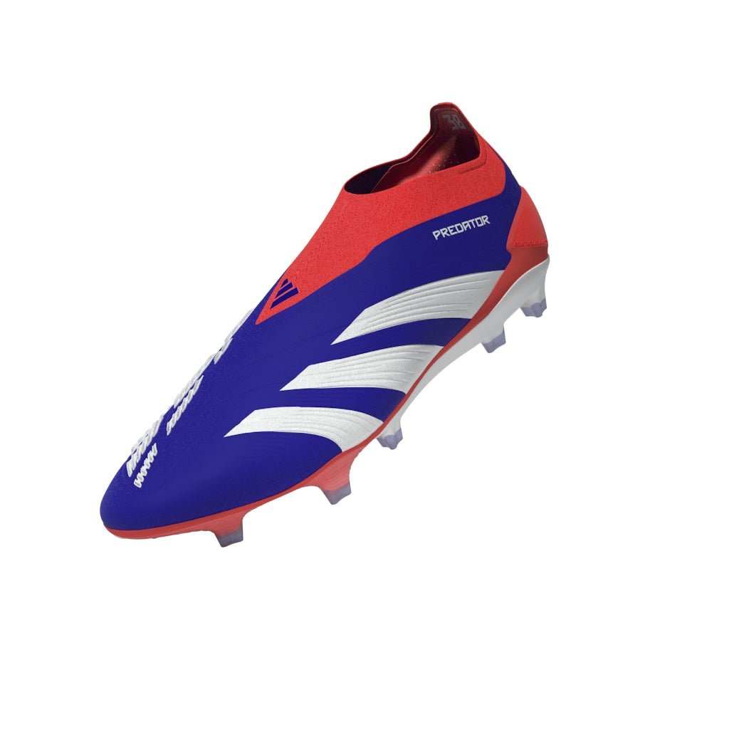 adidas Predator Elite Laceless FG Laceless Firm Ground Soccer Cleats - Lucid Blue/White/Solar Red