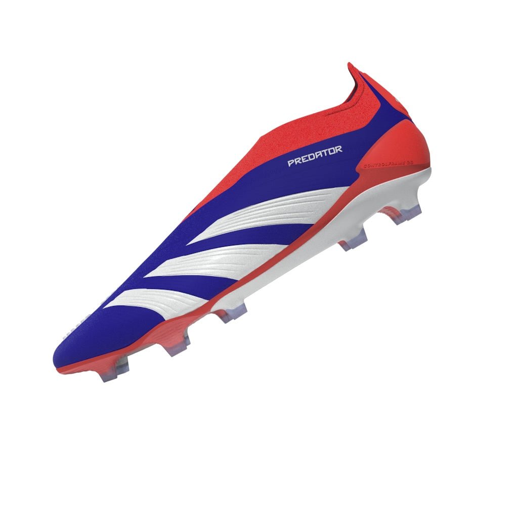 adidas Predator Elite Laceless FG Laceless Firm Ground Soccer Cleats - Lucid Blue/White/Solar Red