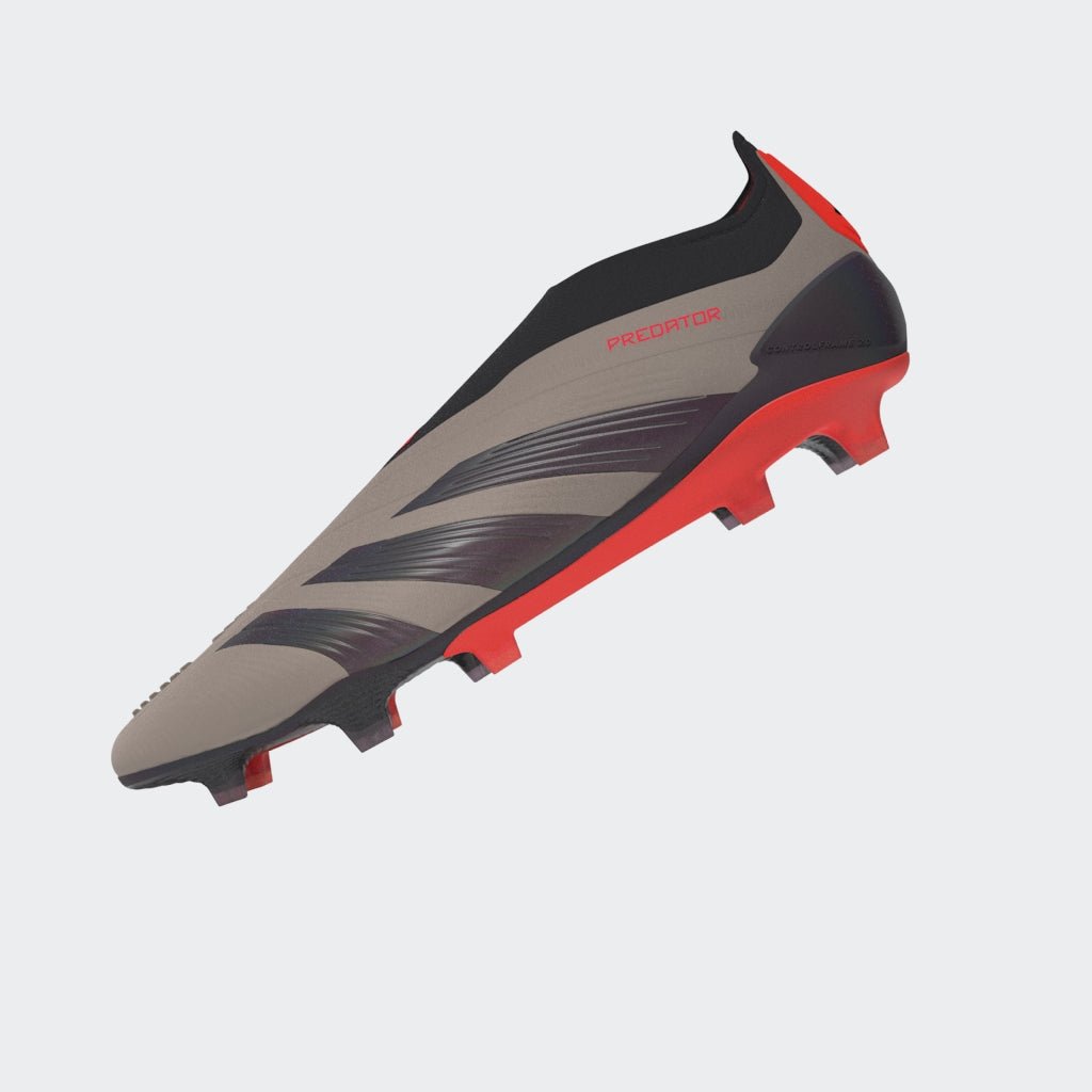 adidas Predator Elite Laceless FG Laceless Firm Ground Soccer Cleats - Platin Metallic/Black/Carbon