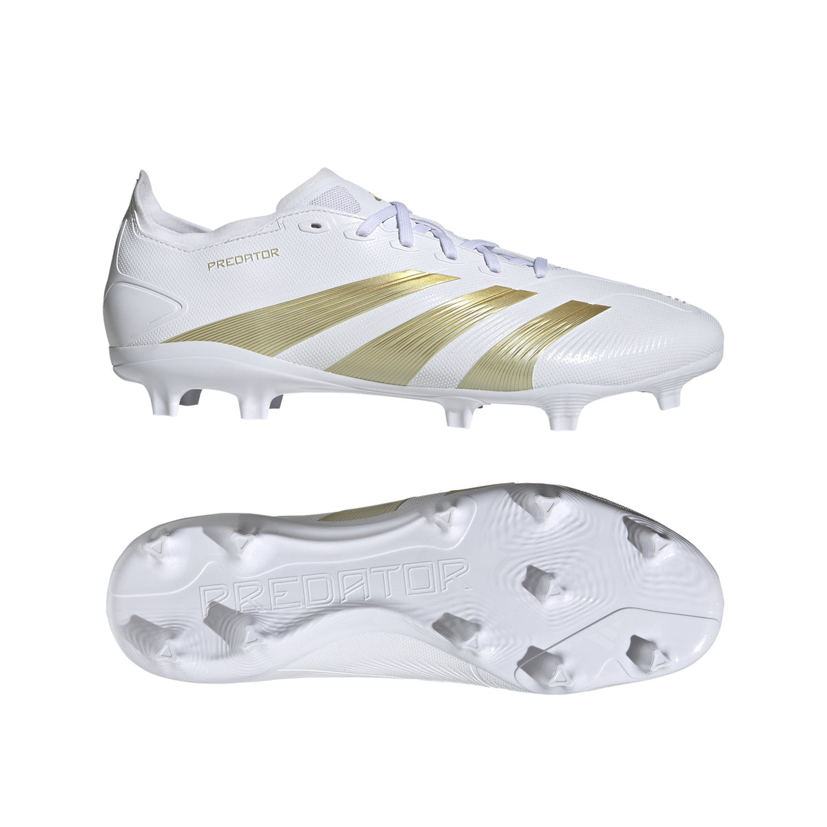 adidas Predator League FG Firm Ground Soccer Cleats - White/Gold