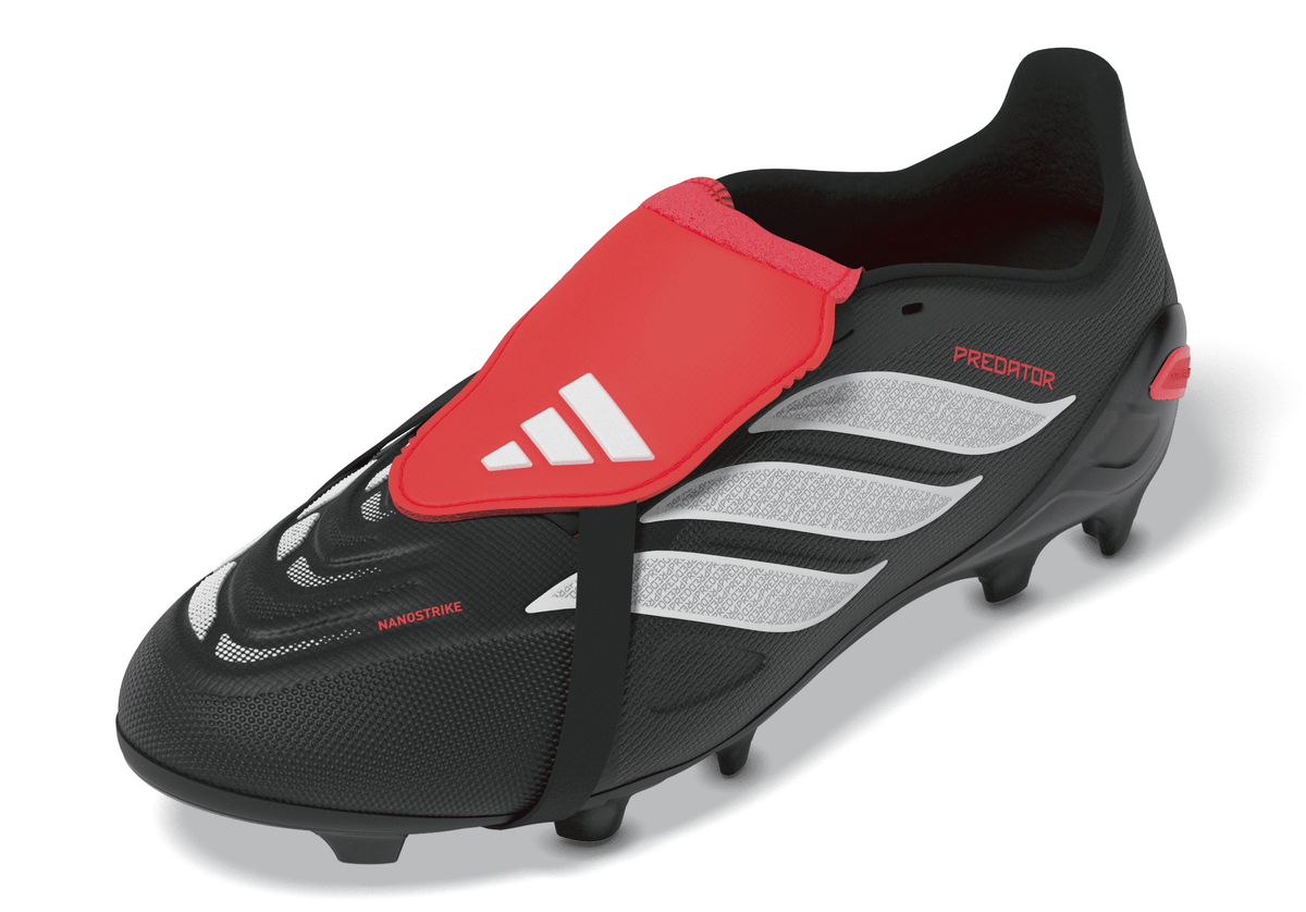 adidas Predator League Fold-Over Tongue FG Firm Ground Youth Soccer Cleats - Black/White