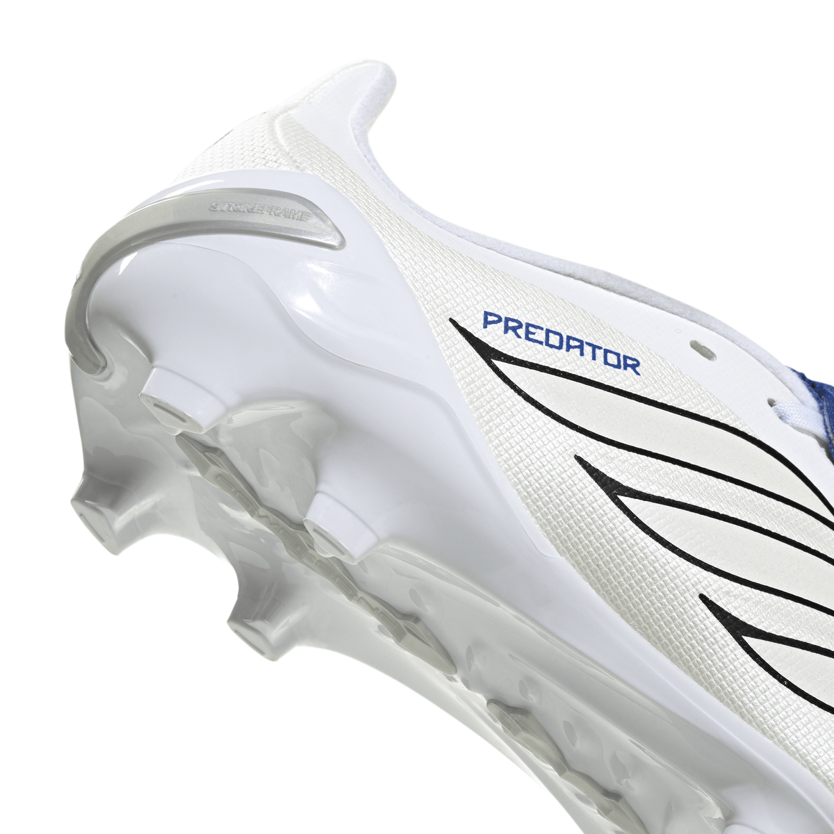 adidas Predator League Fold-Over Tongue FG Firm Ground Youth Soccer Cleats - White/Zero Metallic/Blue