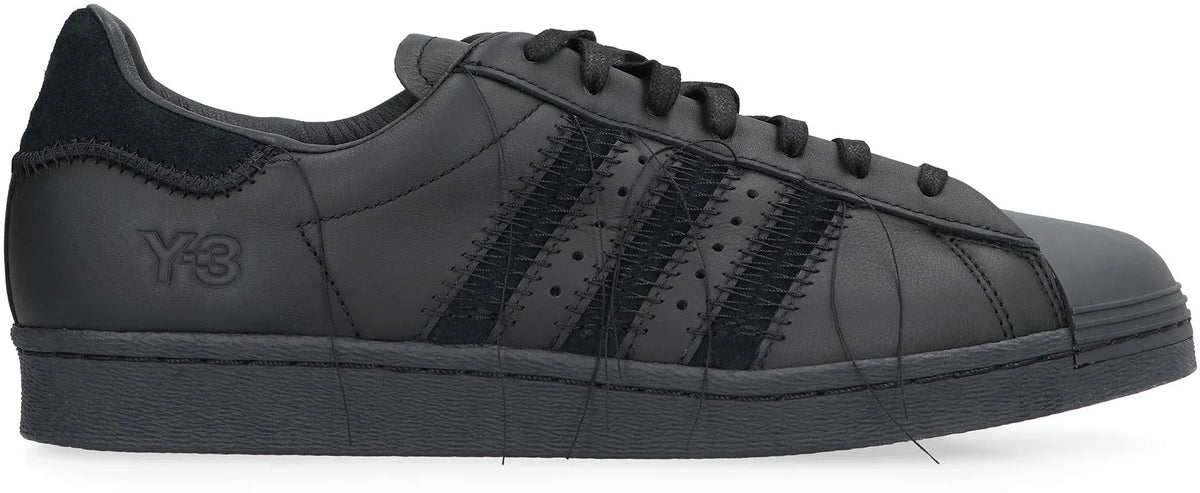 adidas Y-3 Superstar leather low-top sneakers - Black