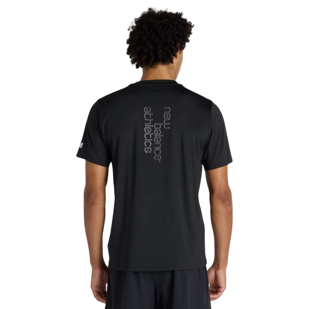 Men's Reflective City Poly Performance T-Shirt :Black