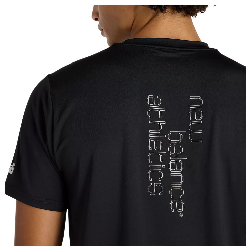 Men's Reflective City Poly Performance T-Shirt :Black