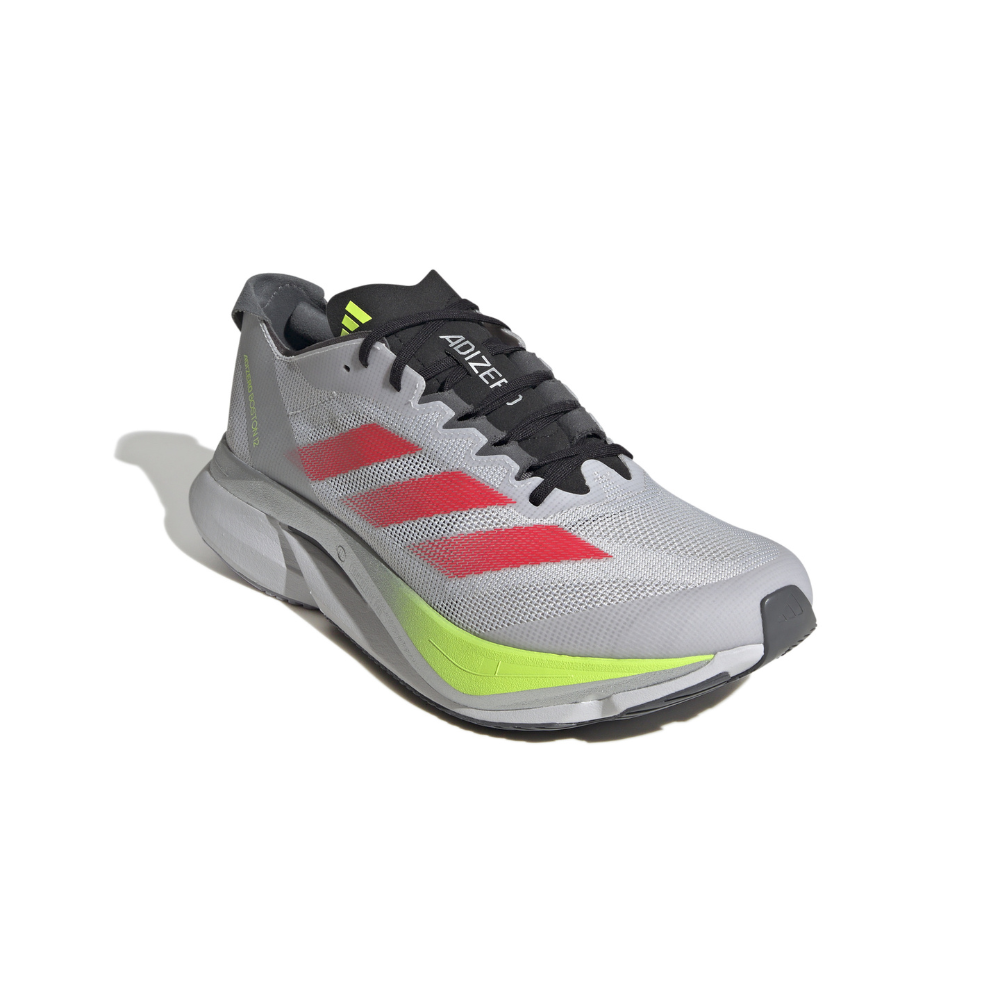 Adizero Boston 12 Men's :Dash Grey | Lucid Red
