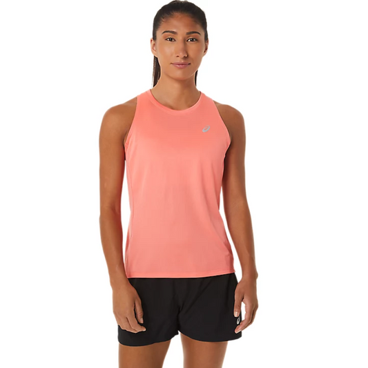 Women's Silver Tank: Papaya
