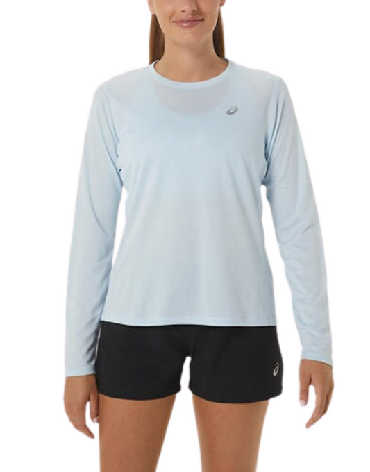Women's Silver Long Sleeve Top: Sky