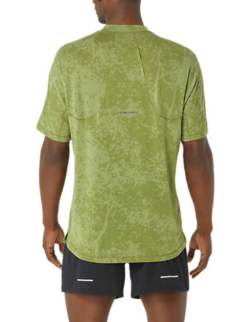 Men's Metarun Pattern 1/2 Zip Short Sleeve Top: Cactus
