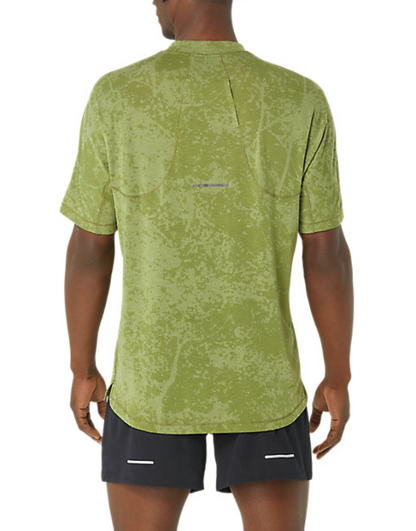 Men's Metarun Pattern 1/2 Zip Short Sleeve Top: Cactus