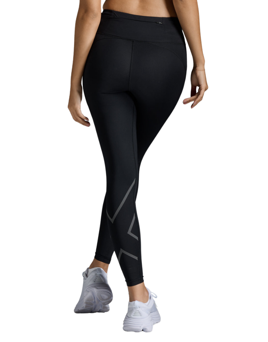 Women's 2XU Aero Hi-Rise Compression Tights - Black I Black Reflective