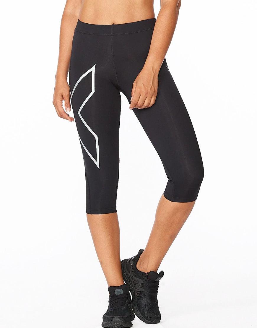 Women's 2XU Compression ¾ Tights :Black | Silver